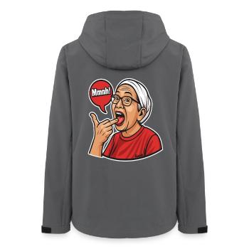 Maman asiatique avec un design de bulle de dialogue - Veste softshell femme recyclée Stanley/Stella - charbon - Dos - AI Model Female 172 light (172cm)