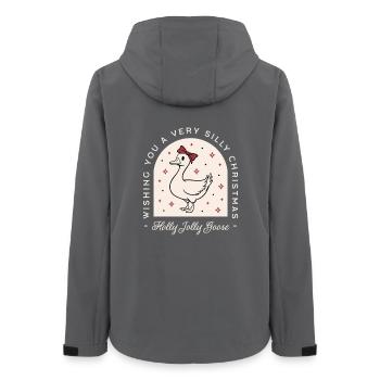 Dumme Gans Weihnachten lustige Bauernhoftier Grüße - Frauen Recycelte Softshelljacke von Stanley/Stella - Anthrazit - Hinten - AI Model Female 172 light (172cm)