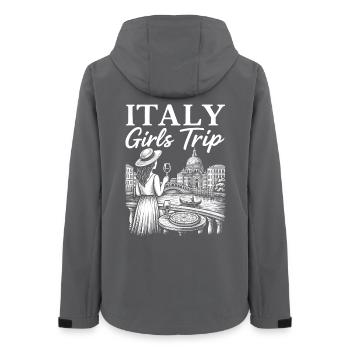 Italienische Mädchenreise Illustrationsdesign - Frauen Recycelte Softshelljacke von Stanley/Stella - Anthrazit - Hinten - AI Model Female 172 light (172cm)