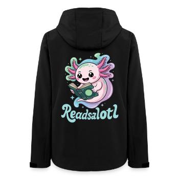 Readsalotl Axolotl Lecture Livres - Veste softshell femme recyclée Stanley/Stella - noir - Dos - AI Model Female 172 light (172cm)