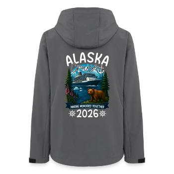 Alaska Cruise 2026 Design - Women’s Recycled Softshell Jacket by Stanley/Stella - anthracite - Back - AI Model Female 172 light (172cm)