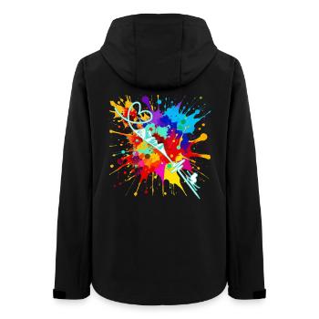 Skifahren  - Frauen Recycelte Softshelljacke von Stanley/Stella - Schwarz - Hinten - AI Model Female 172 light (172cm)