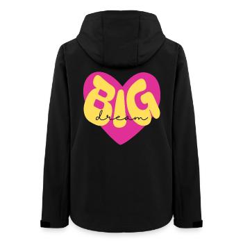 Colorful heart design "Dream Big" - Women’s Recycled Softshell Jacket by Stanley/Stella - black - Back - AI Model Female 172 light (172cm)