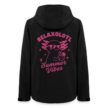 Relaxolotl Summer Vibes - Women’s Recycled Softshell Jacket by Stanley/Stella - black - Back - AI Model Female 172 light (172cm)