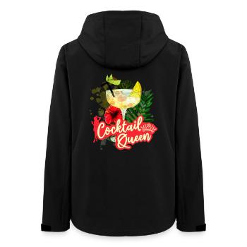 Cocktail Queen Vintage Bachelorette Party - Women’s Recycled Softshell Jacket by Stanley/Stella - black - Back - AI Model Female 172 light (172cm)
