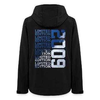 17 JAHRE LIMITED EDITION 2009 17. GEBURTSTAG - Frauen Recycelte Softshelljacke von Stanley/Stella - Schwarz - Hinten - AI Model Female 172 light (172cm)