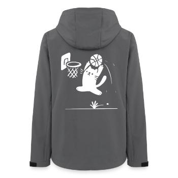 Chat de basket-ball - Veste softshell femme recyclée Stanley/Stella - charbon - Dos - AI Model Female 172 light (172cm)