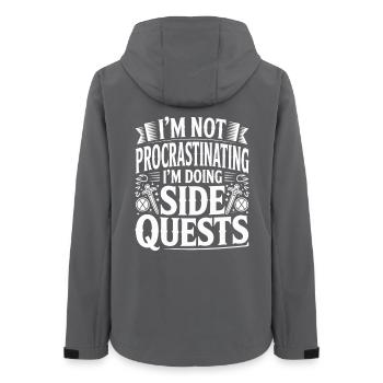 Im Not Procrastinating Im Doing Side Quests - Women’s Recycled Softshell Jacket by Stanley/Stella - anthracite - Back - AI Model Female 172 light (172cm)