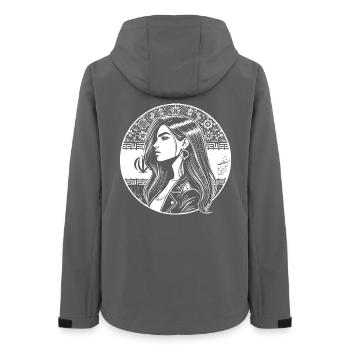 Perserin Design – Stolz & Eleganz - Frauen Recycelte Softshelljacke von Stanley/Stella - Anthrazit - Hinten - AI Model Female 172 light (172cm)