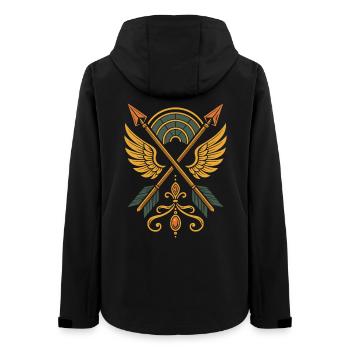 Archery Target Archer Bow Hunting Design - Women’s Recycled Softshell Jacket by Stanley/Stella - black - Back - AI Model Female 172 light (172cm)