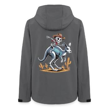 Cowboy squelette cavalier sur kangourou - Veste softshell femme recyclée Stanley/Stella - charbon - Dos - AI Model Female 172 light (172cm)