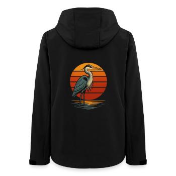 Heron at sunset - Women’s Recycled Softshell Jacket by Stanley/Stella - black - Back - AI Model Female 172 light (172cm)