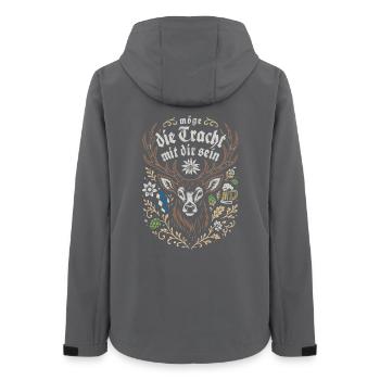 Möge die Tracht mit dir sein - Festzelt & Gaudi - Frauen Recycelte Softshelljacke von Stanley/Stella - Anthrazit - Hinten - AI Model Female 172 light (172cm)