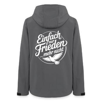 Einfach nur Frieden - Friedenssymbol mit Taube - Frauen Recycelte Softshelljacke von Stanley/Stella - Anthrazit - Hinten - AI Model Female 172 light (172cm)