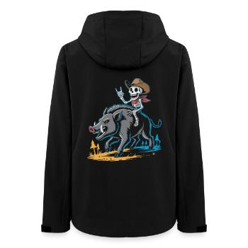 Cowboy Skelet und Wildschwein Abenteuer - Frauen Recycelte Softshelljacke von Stanley/Stella - Schwarz - Hinten - AI Model Female 172 light (172cm)