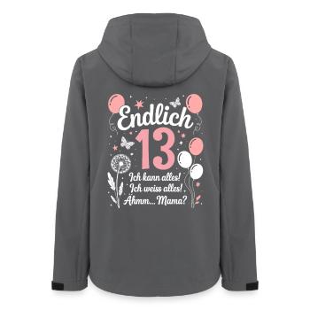 Enfin 13 Anniversaire 13 Ans Cadeau Fille - Veste softshell femme recyclée Stanley/Stella - charbon - Dos - AI Model Female 172 light (172cm)