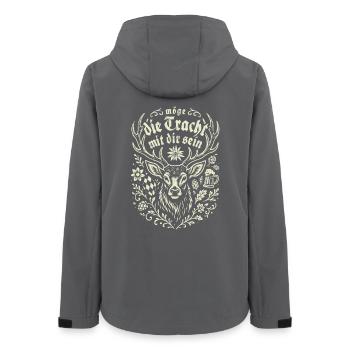 Möge die Tracht mit dir sein - Festzelt & Gaudi - Frauen Recycelte Softshelljacke von Stanley/Stella - Anthrazit - Hinten - AI Model Female 172 light (172cm)
