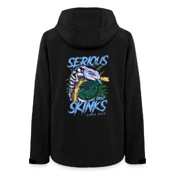 Serious About Blue Tongue Skinks Since 2003 - Women’s Recycled Softshell Jacket by Stanley/Stella - black - Back - AI Model Female 172 light (172cm)