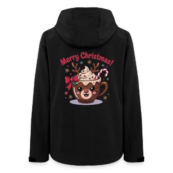 Joyeux Noël Renne Mug Chemise - Veste softshell femme recyclée Stanley/Stella - noir - Dos - AI Model Female 172 light (172cm)
