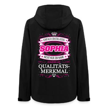 Quality feature Sophia simply first-class - Women’s Recycled Softshell Jacket by Stanley/Stella - black - Back - AI Model Female 172 light (172cm)
