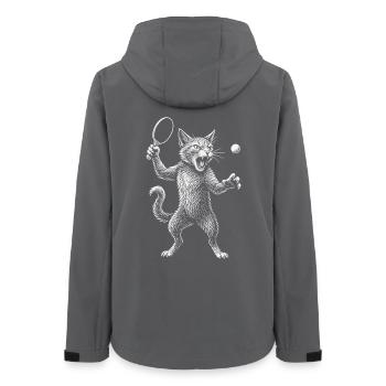 Tennis de table, ping-pong, joueur de tennis de table chat - Veste softshell femme recyclée Stanley/Stella - charbon - Dos - AI Model Female 172 light (172cm)