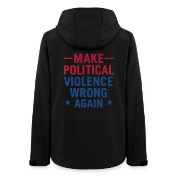 Getting political violence wrong again - Women’s Recycled Softshell Jacket by Stanley/Stella - black - Back - AI Model Female 172 light (172cm)