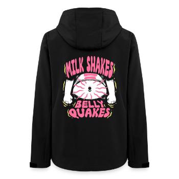 Laktoseintolerant Milk Shakes Belly Quakes - Frauen Recycelte Softshelljacke von Stanley/Stella - Schwarz - Hinten - AI Model Female 172 light (172cm)