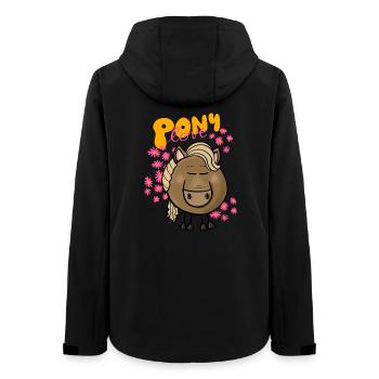 Pony Liebe - Frauen Recycelte Softshelljacke von Stanley/Stella - Schwarz - Hinten - AI Model Female 172 light (172cm)