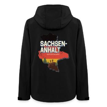Sachsen Anhalt Deutschland Bundesland Souvenir - Frauen Recycelte Softshelljacke von Stanley/Stella - Schwarz - Hinten - AI Model Female 172 light (172cm)