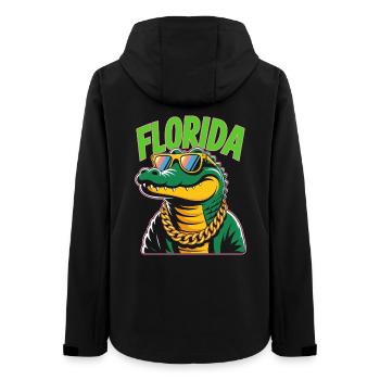 Florida Alligator - Women’s Recycled Softshell Jacket by Stanley/Stella - black - Back - AI Model Female 172 light (172cm)