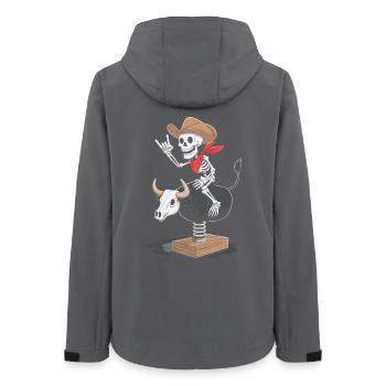 Skeleton Cowboy on Bull Mechanics - Women’s Recycled Softshell Jacket by Stanley/Stella - anthracite - Back - AI Model Female 172 light (172cm)
