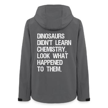 Dinosaurs Didn't Learn Computer Science Funny - Frauen Recycelte Softshelljacke von Stanley/Stella - Anthrazit - Hinten - AI Model Female 172 light (172cm)