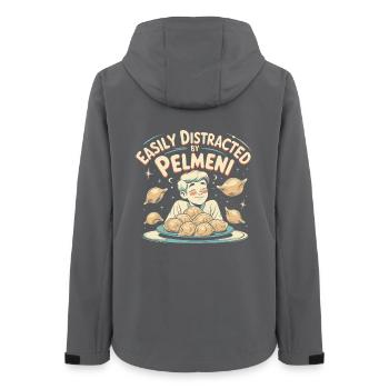 Pelmeni Pelmenis Easily Distracted By Pelmeni - Frauen Recycelte Softshelljacke von Stanley/Stella - Anthrazit - Hinten - AI Model Female 172 light (172cm)
