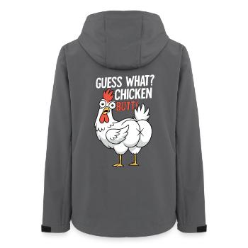 Huhn Butt Spruch Cartoon - Frauen Recycelte Softshelljacke von Stanley/Stella - Anthrazit - Hinten - AI Model Female 172 light (172cm)