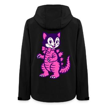 Monster Cat - Frauen Recycelte Softshelljacke von Stanley/Stella - Schwarz - Hinten - AI Model Female 172 light (172cm)