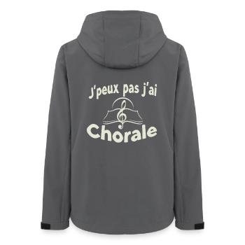 Ich kann keinen Chor haben - Frauen Recycelte Softshelljacke von Stanley/Stella - Anthrazit - Hinten - AI Model Female 172 light (172cm)