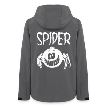 Das Lächeln der weißen Spinne - Frauen Recycelte Softshelljacke von Stanley/Stella - Anthrazit - Hinten - AI Model Female 172 light (172cm)