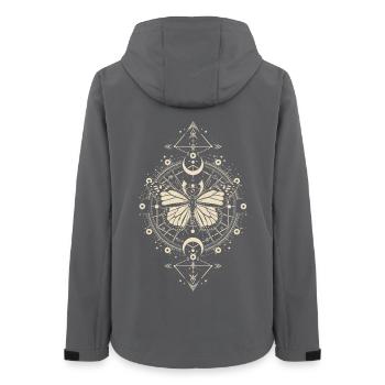 Astronomie - Mystique Papillon Monarque Phase Lune - Veste softshell femme recyclée Stanley/Stella - charbon - Dos - AI Model Female 172 light (172cm)