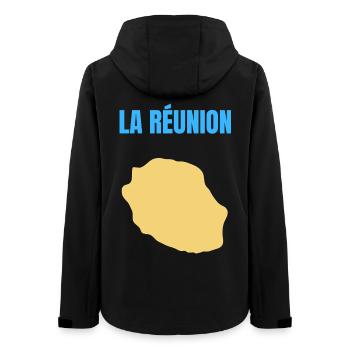 T-shirt carte La Réunion île dorée - Veste softshell femme recyclée Stanley/Stella - noir - Dos - AI Model Female 172 light (172cm)