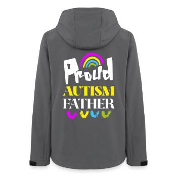 Proud Autism Father - Veste softshell femme recyclée Stanley/Stella - charbon - Dos - AI Model Female 172 light (172cm)