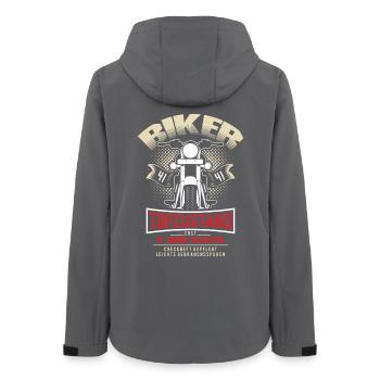 41. Geburtstag Motorradfahrer Motorrad - Frauen Recycelte Softshelljacke von Stanley/Stella - Anthrazit - Hinten - AI Model Female 172 light (172cm)