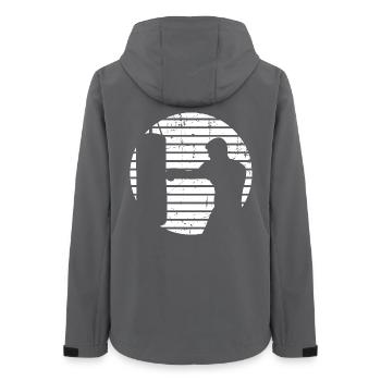 Croquis de boxeur - Veste softshell femme recyclée Stanley/Stella - charbon - Dos - AI Model Female 172 light (172cm)