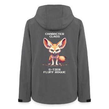 S-Tier Fluff Villain | Fennec, RPG - Women’s Recycled Softshell Jacket by Stanley/Stella - anthracite - Back - AI Model Female 172 light (172cm)