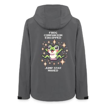 Frog Buddy équipé – Jump Max | Crapaud - Veste softshell femme recyclée Stanley/Stella - charbon - Dos - AI Model Female 172 light (172cm)