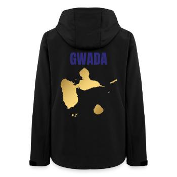 GWADA Golden Map West Indies T-shirt - Women’s Recycled Softshell Jacket by Stanley/Stella - black - Back - AI Model Female 172 light (172cm)