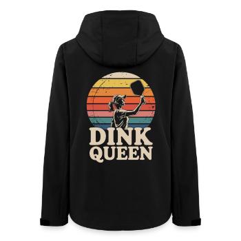 Dink Queen Pickleball Shirt for Women - Women’s Recycled Softshell Jacket by Stanley/Stella - black - Back - AI Model Female 172 light (172cm)