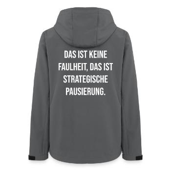 Typographie de rupture stratégique - Veste softshell femme recyclée Stanley/Stella - charbon - Dos - AI Model Female 172 light (172cm)