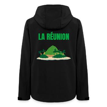 T-shirt île La Réunion tropicale - Veste softshell femme recyclée Stanley/Stella - noir - Dos - AI Model Female 172 light (172cm)