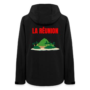 Tropisches T-Shirt auf der Insel La Réunion - Frauen Recycelte Softshelljacke von Stanley/Stella - Schwarz - Hinten - AI Model Female 172 light (172cm)