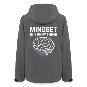 Mindset is everything - Women’s Recycled Softshell Jacket by Stanley/Stella - anthracite - Back - AI Model Female 172 light (172cm)